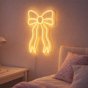 Lampă de perete cu neon alb cald, inclusiv LED - Bow
