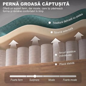 HOMCOM Scaun Accent Clasic cu Picioare de Lemn, Verde închis | Aosom Romania