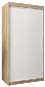 Dulap de haine 100 cm Toki (stejar sonoma + alb mat). 1064800