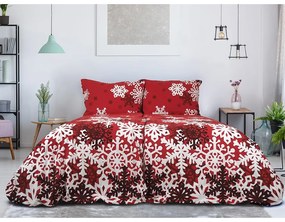 B.E.S. Petrovice Lenjerie de pat din flanelă Roșuiarna de basm, 140 x 200 cm, 70 x 90 cm