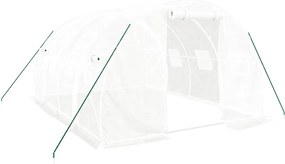 vidaXL Seră cu cadru de oțel, albă, 12 m², 4x3x2 m