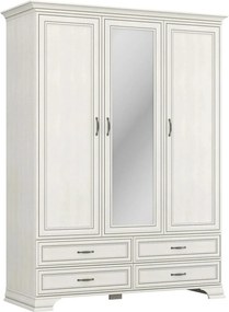 Dulap TIFFANY II, grej, PAL laminat, cu 3 usi si 4 sertare, 159x63x212