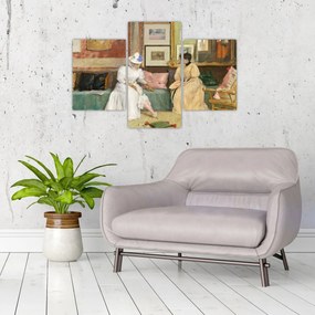 Tablou - William Merritt Chase, A Friendly Call, reproducere (90x60 cm)