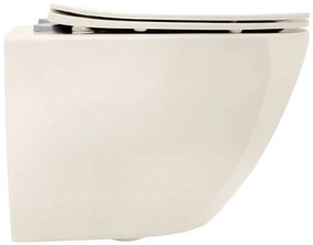 Vas WC suspendabil REA Carlo Mini Rimless Ecru