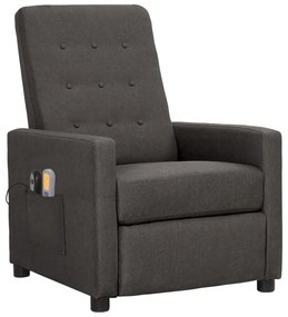 3098651 vidaXL Fotoliu de masaj electric rabatabil, gri închis, textil