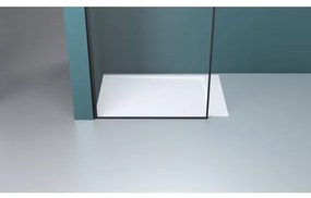 Paravan de dus tip Walk-in negru mat Rune Borr 90x200 cm