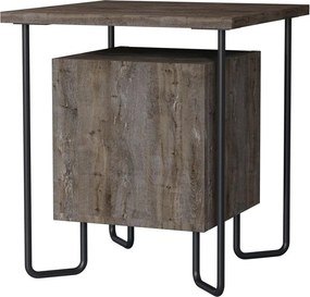 Noptiera Acres Nightstand, stejar inchis , PAL melaminat/metal, 40x40x