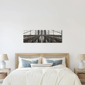 Tablou - Podul Brooklyn (cu ceas) (90x30 cm)