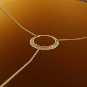 Abajur din catifea roșu cu design de păun 40/40/40 interior auriu