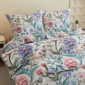 Lenjerie de pat din microfibra FLORIBEE colorate Dimensiune lenjerie de pat: 2 buc 70 x 80 cm | 160 x 200 cm