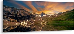 Tablou - Oglindirea în lacul montan (120x50 cm)