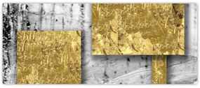 Tablou - Pătrate de aur N⁰3 (120x50 cm)