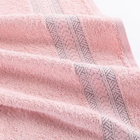 Set de prosoape şi prosop de baie frotir BERGER roz somon 3 buc
