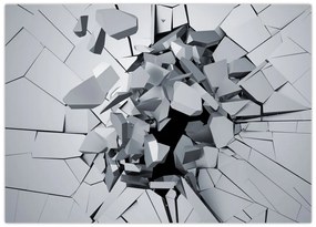 Tablou pe sticlă abstracție 3D (70x50 cm)