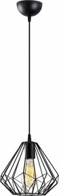 Lustra 704-S, negru, metal, 23x37-117 cm