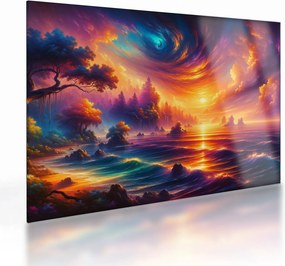 Tablou pe sticlă - Lume magică (70x50 cm)