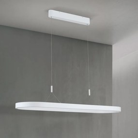 Lustra LED ovala iluminat sus si jos CARRARA alb