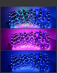 Kit Bandă LED Digitală RGB 14.4W/m 10m 24V cu Transformator 200W și Controler