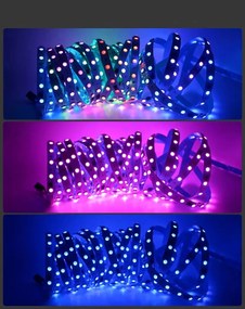 Kit Bandă LED Digitală RGB 14.4W/m 10m 24V cu Transformator 200W și Controler