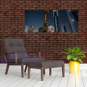 Tablou cu orașul nocturn (120x50 cm)
