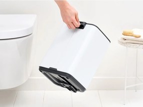 Coș de gunoi alb cu pedală din oțel 7 l Bo – Brabantia