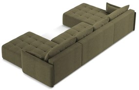 Colțar kaki extensibil/cu spațiu de depozitare (în formă de "U") Moku – Makamii