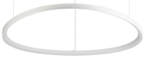 Lustra LED XXL suspendata design circular GEMINI SP D105 alba