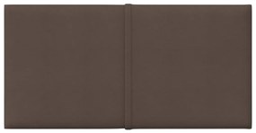 Panouri de perete, 12 buc., gri taupe, 30x15cm, textil, 0,54 m   12, Gri taupe, 30 x 15 cm