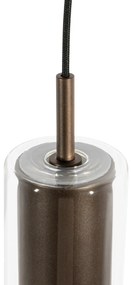 Lampă modernă cu pandantiv din bronz închis pentru sistem cu șină monofazată - Iconic Lloyd