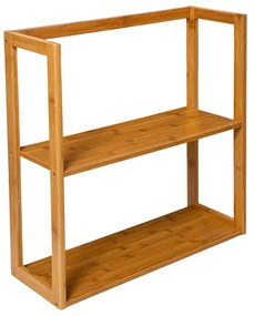 Etajera modulara din bambus 2 nivele 57x20x60 cm Natur