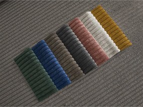 Canapea gri cu tapițerie din catifea reiată 250 cm Tina – Bobochic Paris