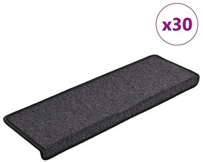 vidaXL Covorașe scară 30 buc 65x21x4 cm Antracit