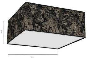 Plafonieră SATINO 3xE27/60W/230V neagră/aurie