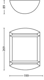 Aplică de exterior Philips 17320/30/P3 ANTELOPE 1xLED/6W/230V IP44