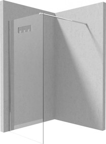 Paravan dus, walk-in, sticla securizata, 100x200 cm, cadru metalic crom, Deante Mokko 1000x2000 mm, Crom