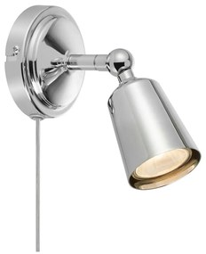 Aplică de perete argintie cu alimentare la priză Tiny – Markslöjd