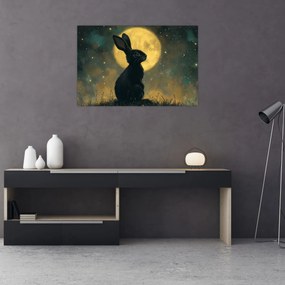 Tablou - Iepure cu lună (90x60 cm)
