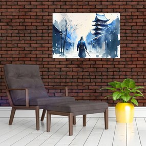 Tablou - Samurai, aquarel (90x60 cm)