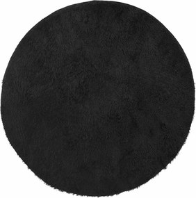 vidaXL Covor shaggy cu pom înalt, NAVARRA, negru, 160x160cm, poliester