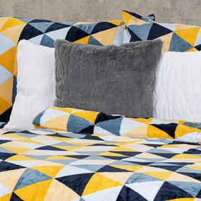 Lenjerie de pat din microflanel 4Home Scandi triangle, 140 x 200 cm, 70 x 90 cm