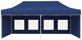 Cort pavilion pliabil 3x6 albastru Premium quality