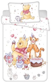 Lenjerie de pat pentru copii albă din bumbac pentru pătuț 100x135 cm WTP "Birthday party" – Jerry Fabrics