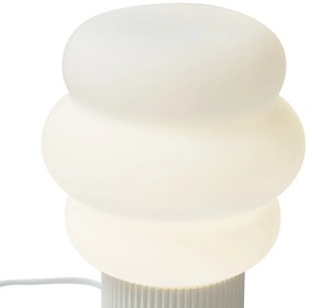 Lampă de masă Japandi bej cu sticlă opal 18cm - Miele