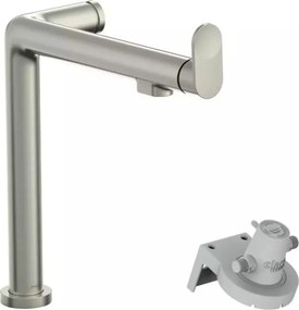 Baterie bucatarie monocomanda si sistem filtrare crom periat Hansgrohe Aquittura M91 240 cu 1 jet