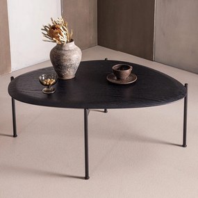 Măsuță de cafea neagră 67x92 cm Kota – WOOOD