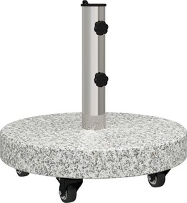 vidaXL Bază pentru umbrelă Manual Gri 45 x 45 x 45 cm