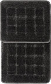 Covorașe de baie gri-antracit 2 buc. 50x80 cm Kareli – Foutastic