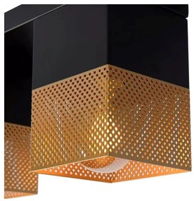 Plafonieră Lucide 21123/02/02 RENATE 2xE27/40W/230V auriu/negru
