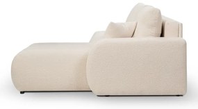 Colțar extensibil DESIO, cu spațiu de depozitare, pe partea dreaptă, bej