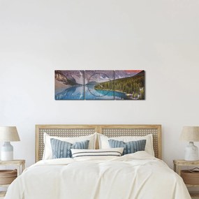 Tablou - Peisaj montan din Canada (cu ceas) (90x30 cm)